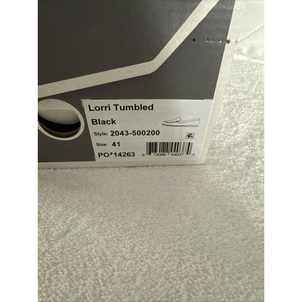 Dansko Womens Black Lorri Tumbled Leather Loafers Size 41 US 10.5-11 New W/Box